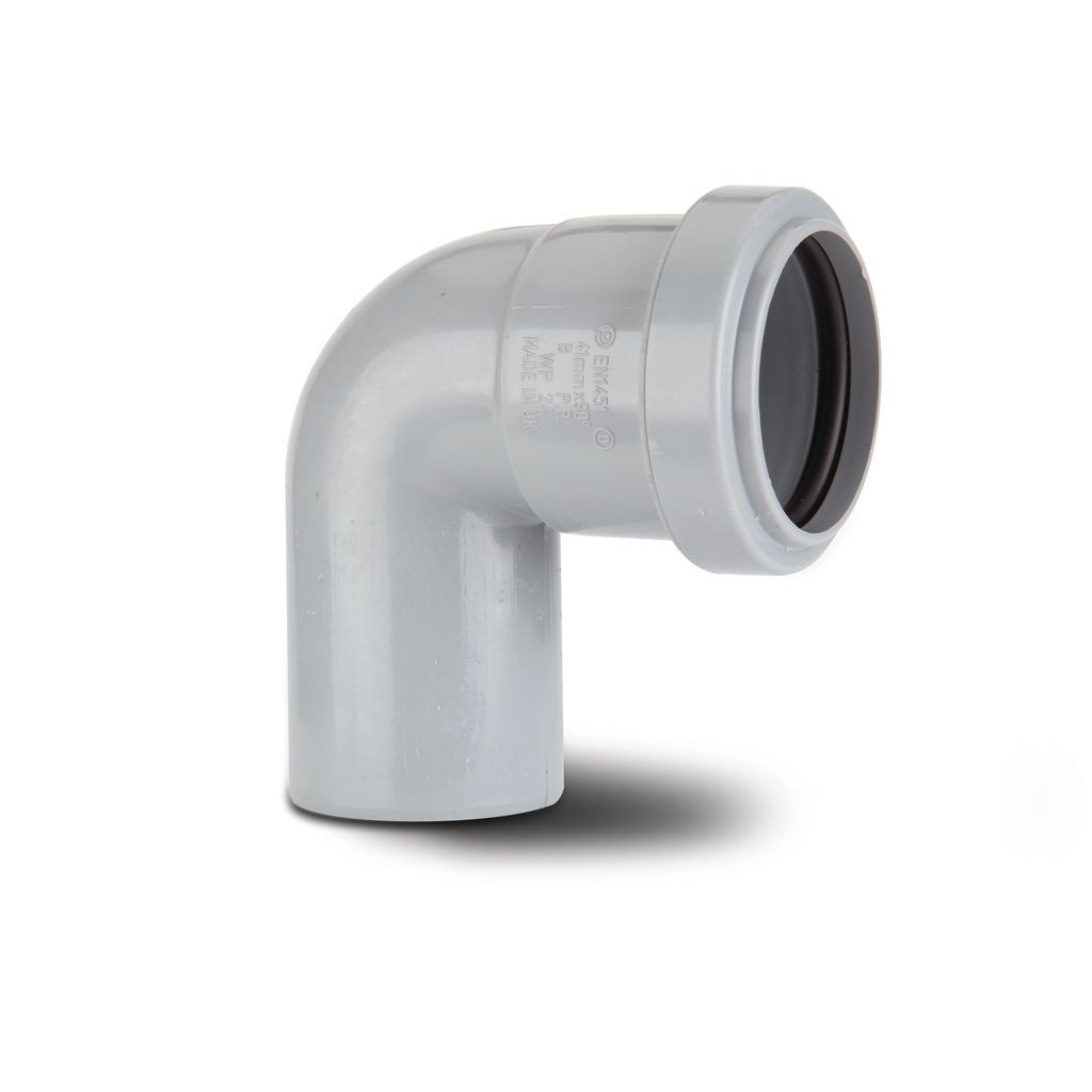 Photograph of Polypipe Push Fit Waste 32mm Grey Swivel Elbow M/F