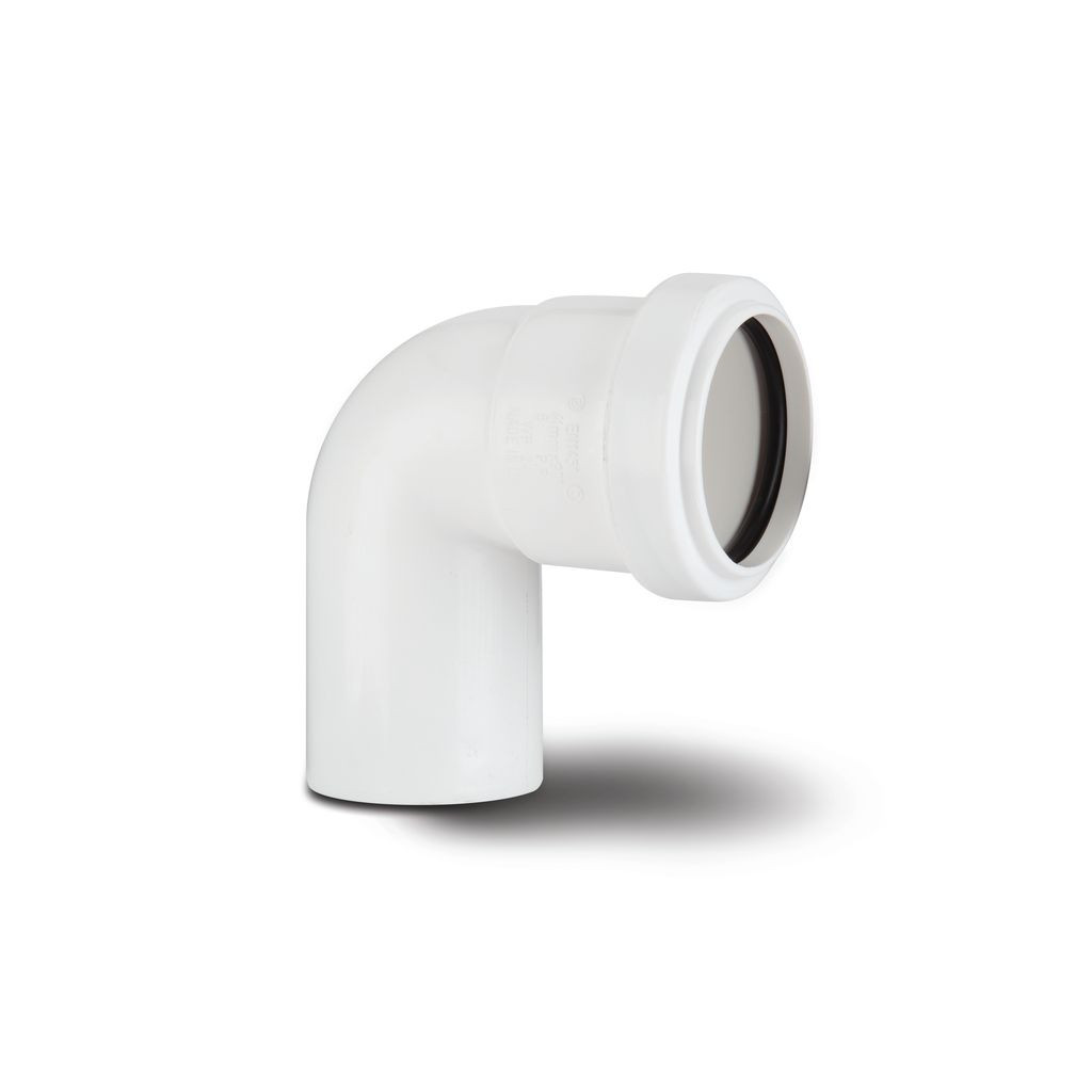 Photograph of Polypipe Push Fit Waste 32mm White Swivel Elbow M/F