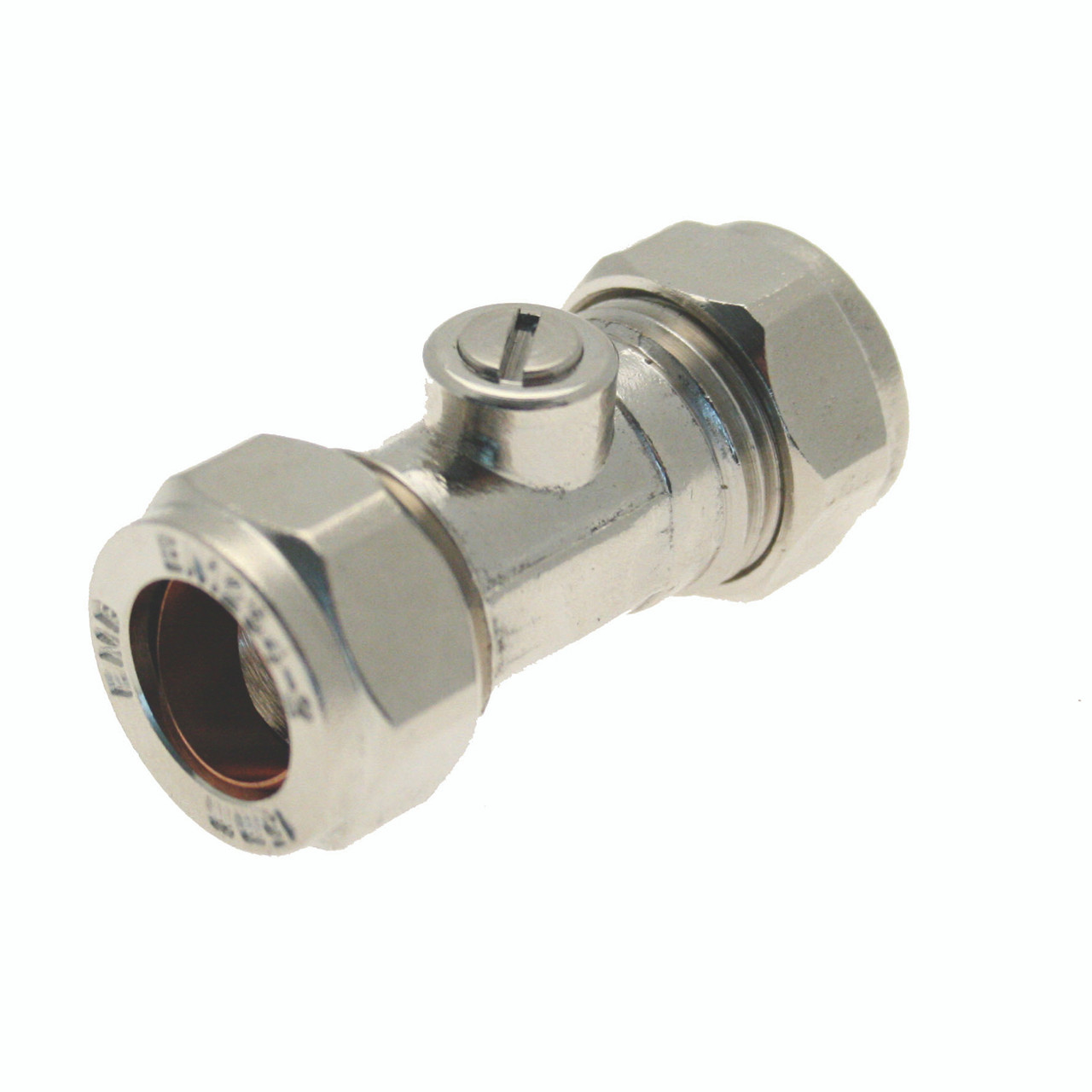 Photograph of 22mm Compression Chrome Plated Isolating Valve