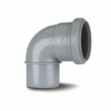 Further photograph of Polypipe Push Fit Waste 50mm Grey Swivel Elbow M/F 91.25Deg