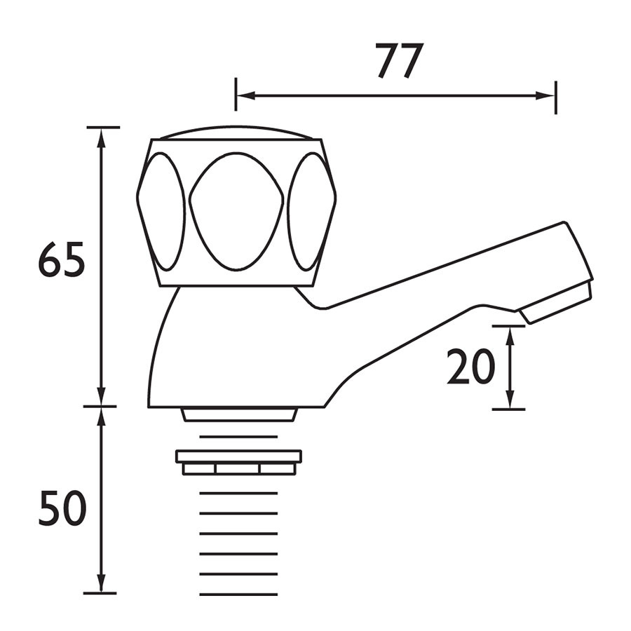 Photograph of Bristan Value Club Basin Pillar Taps (Pair)