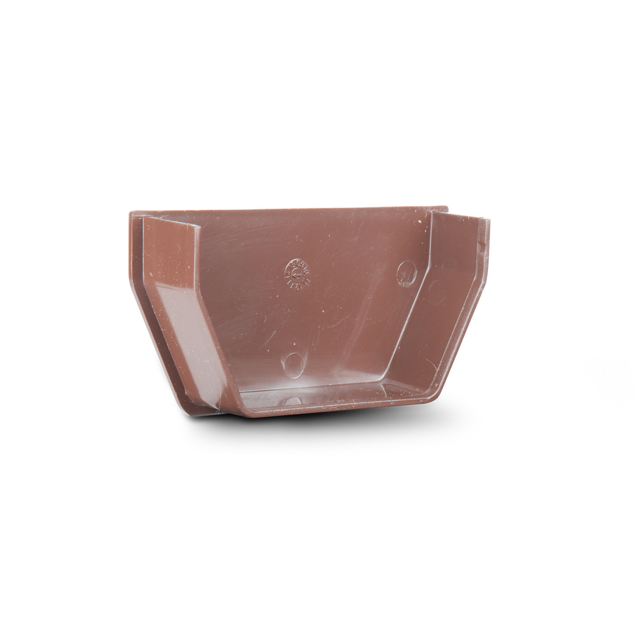 Photograph of Polypipe Square 112mm Brown Gutter Internal Stop End