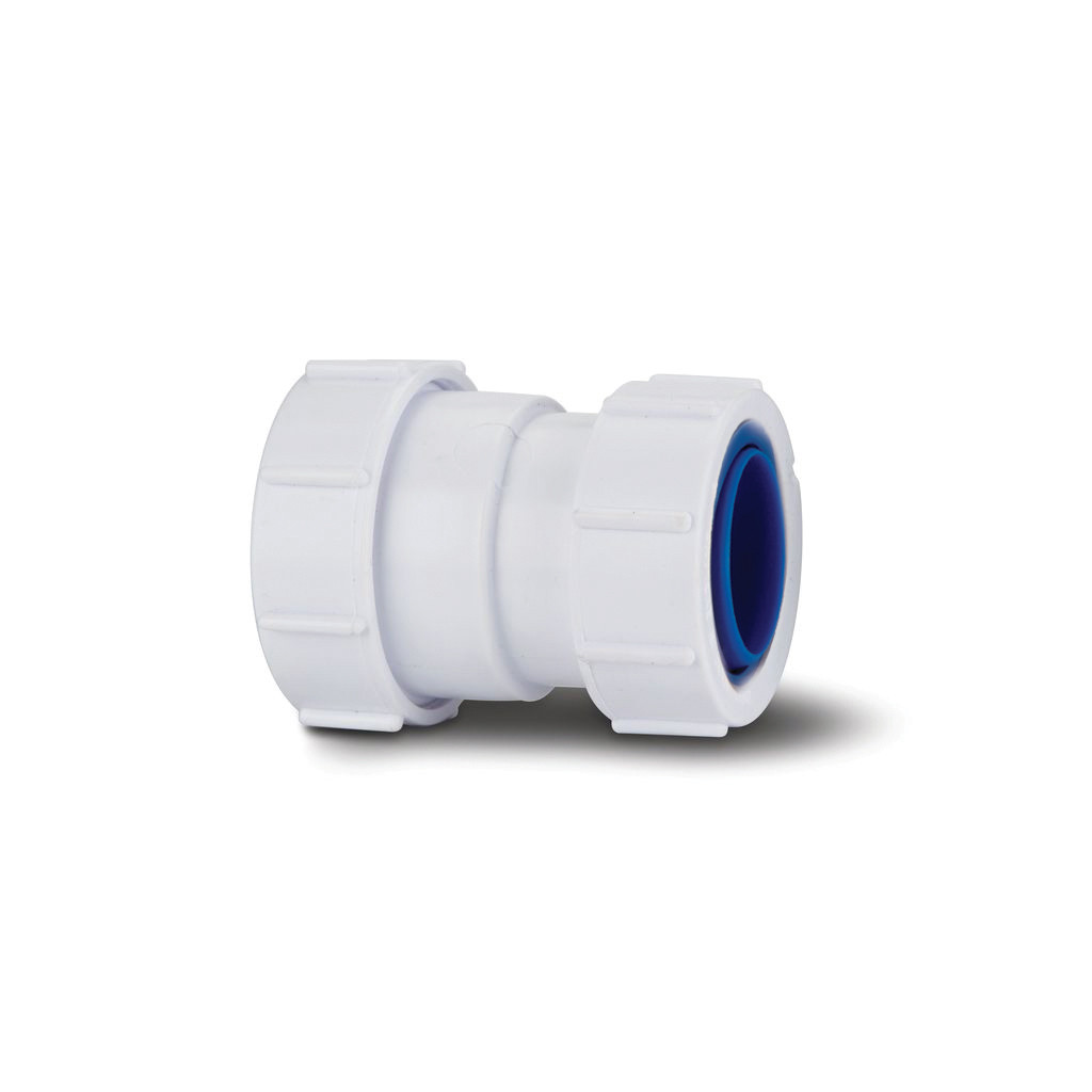 Photograph of Polypipe Universal Compression Waste White Reducer 40 X 32mm