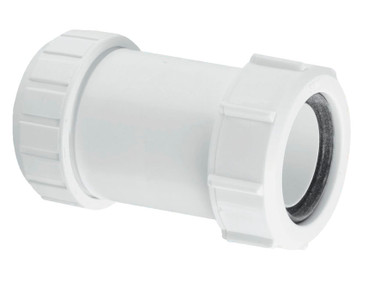 McAlpine 50mm Multifit Fittings Straight Connector White product image