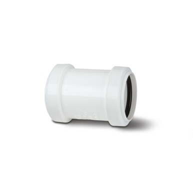 Polypipe Push Fit Waste 32mm White Straight Connector product image