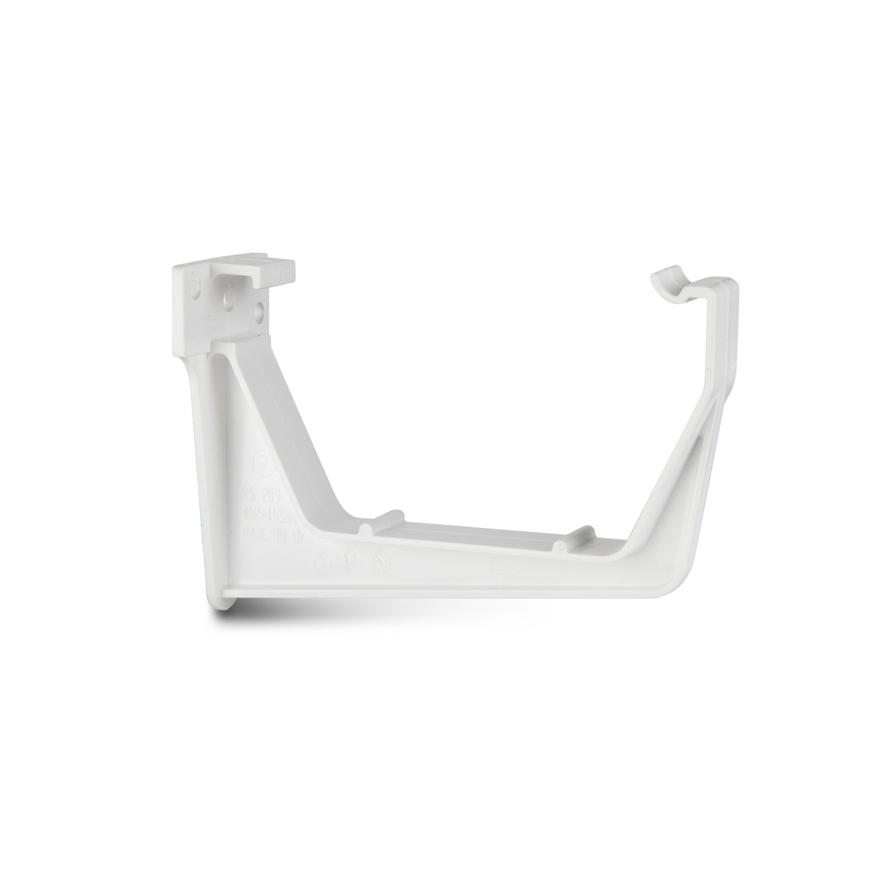 Photograph of Polypipe Square 112mm White Gutter Fascia Bracket