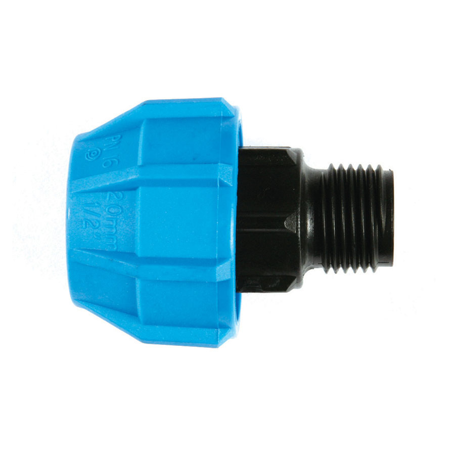 Photograph of Polyfast MDPE Male Adapter 25mm x ?" MI BSP 40425