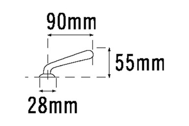 Further photograph of Universal Low Level Cistern Lever Chrome