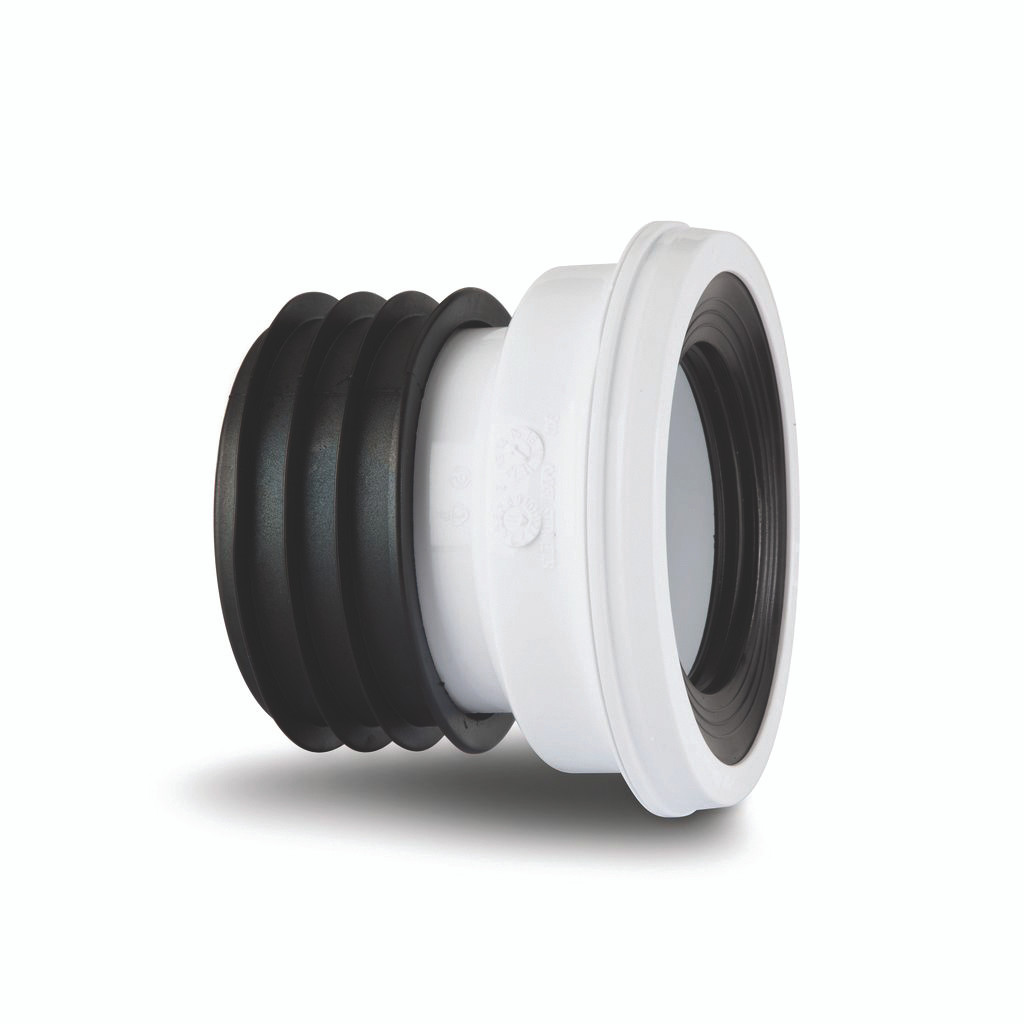 Photograph of Polypipe Kwickfit Straight Pan Connector White