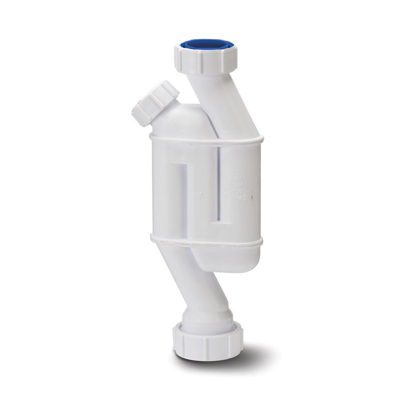 Photograph of Polypipe Nuflo 32mm Straight Thro Pedestal Trap White