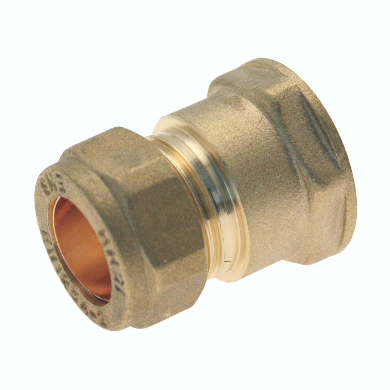 Photograph of Compression Fitting DZR FI x C Straight Connector 1" x 15mm