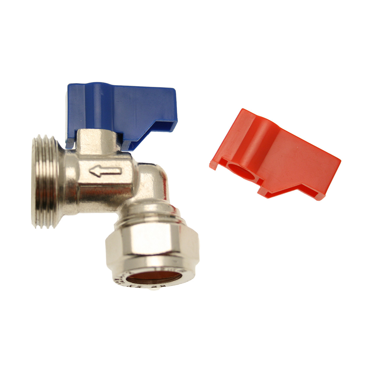 Photograph of 15mm x ?" Angled Washing Machine Valve Chrome