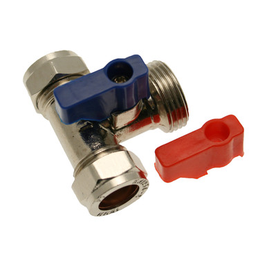 15mm x ? Washing Machine Valve Tee Chrome product image