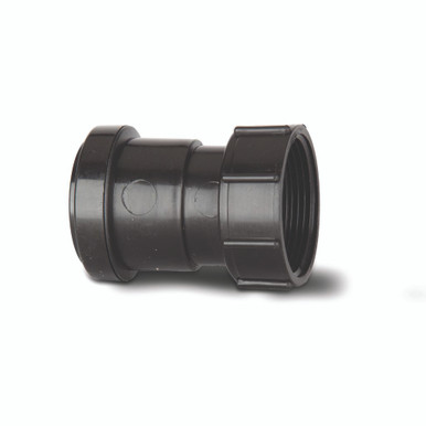 Further photograph of Polypipe Push Fit Waste 32mm Black Bsp Fi Coupling