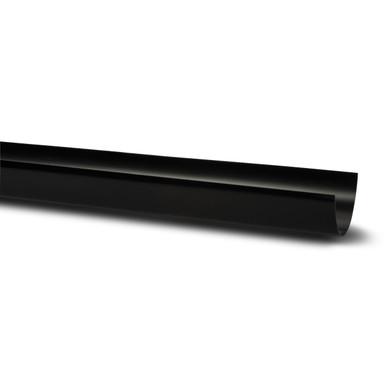 Polypipe Deep Capacity Gutter 117 X 75mm Black 4m Gutter