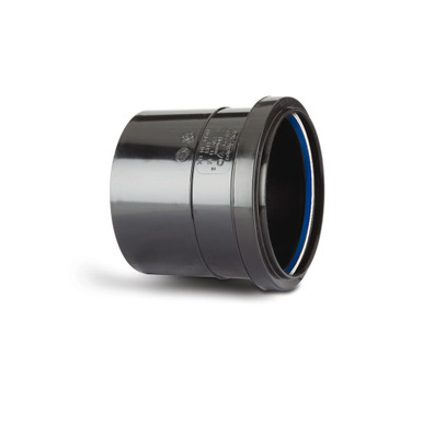 Polypipe Soil & Vent 110mm Black Single Socket