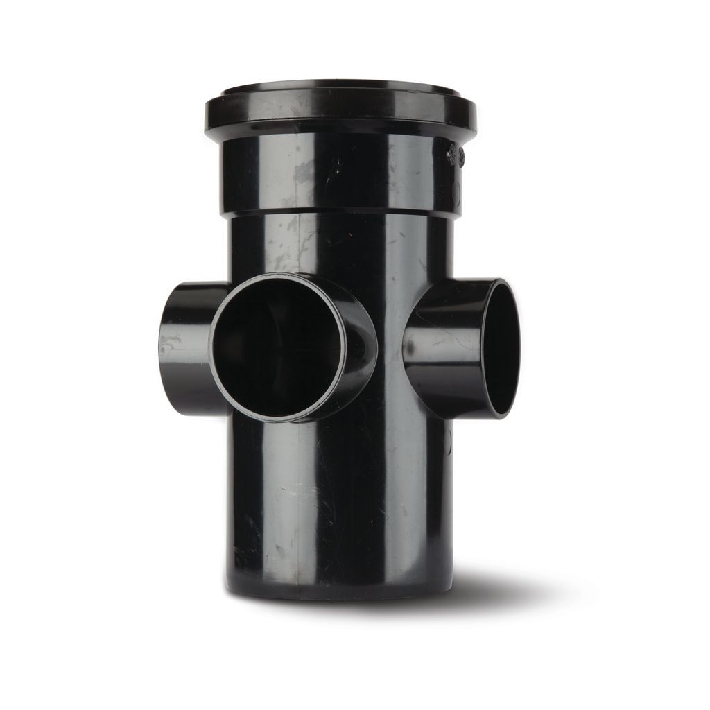 Photograph of Polypipe Soil & Vent 110mm Black Boss Pipe Black