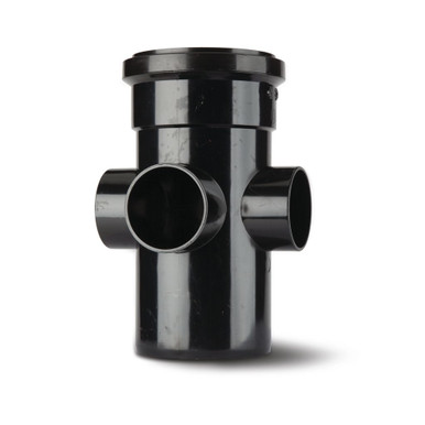 Further photograph of Polypipe Soil & Vent 110mm Black Boss Pipe Black