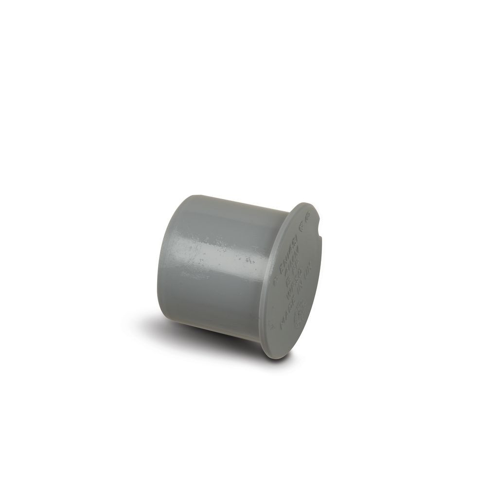 Photograph of Polypipe Push Fit Waste 50mm Grey Socket Plug