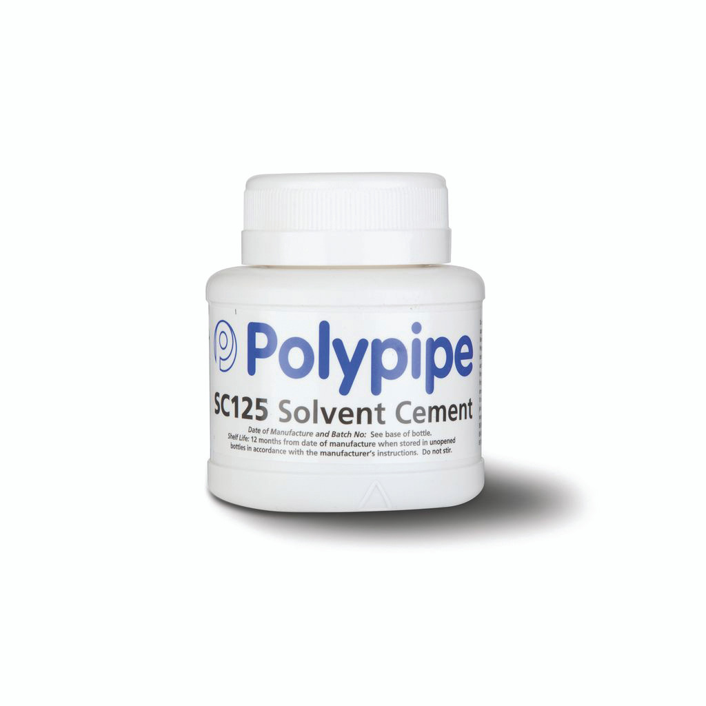 Photograph of Polypipe Solvent Cement C/W Brush 125ml BS6209