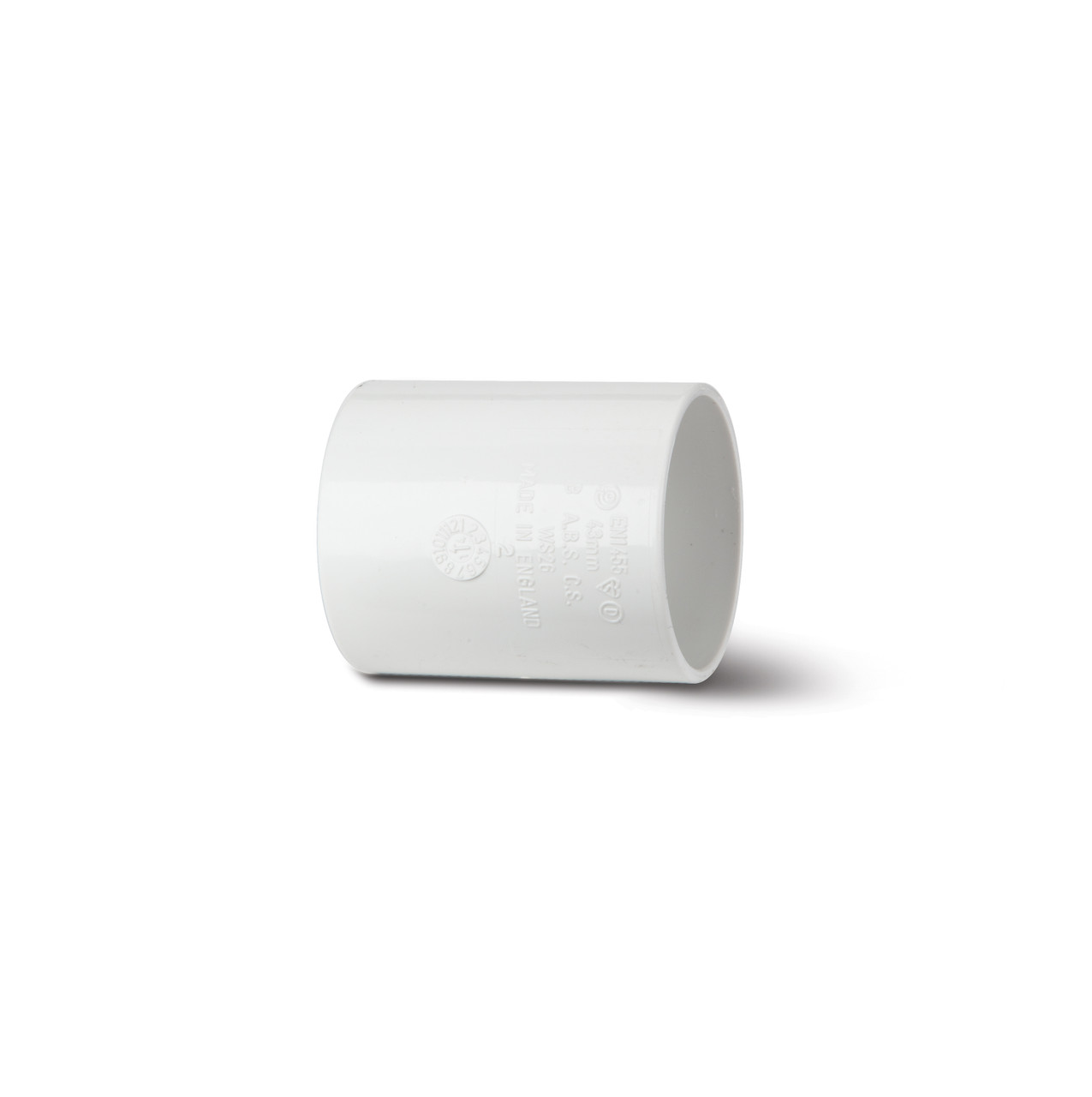 Photograph of Polypipe Solvent Weld Waste 50mm White Straight Coupling