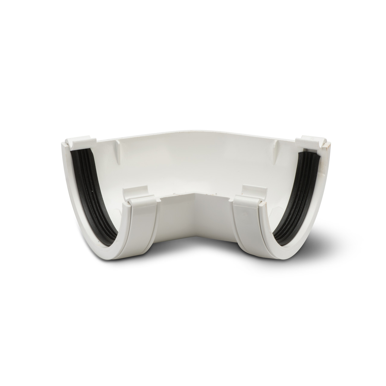 Photograph of Polypipe Half Round 112mm White Gutter Angle 90Deg