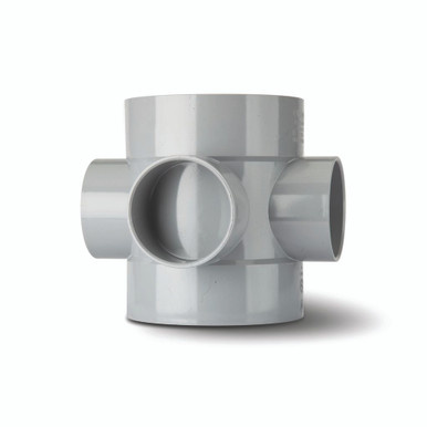 Polypipe Soil & Vent 110mm Grey Short Boss Pipe product image