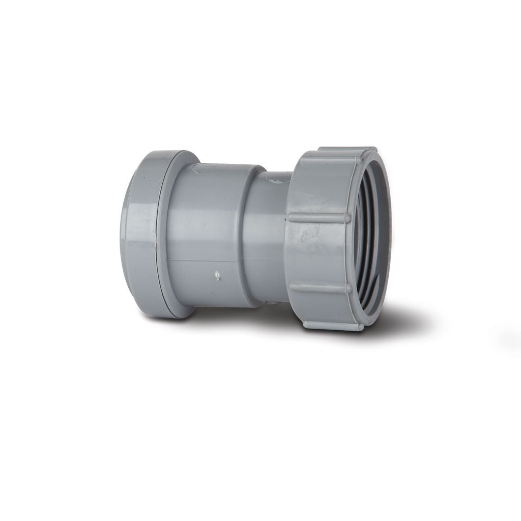 Photograph of Polypipe Push Fit Waste 32mm Grey Bsp Fi Coupling