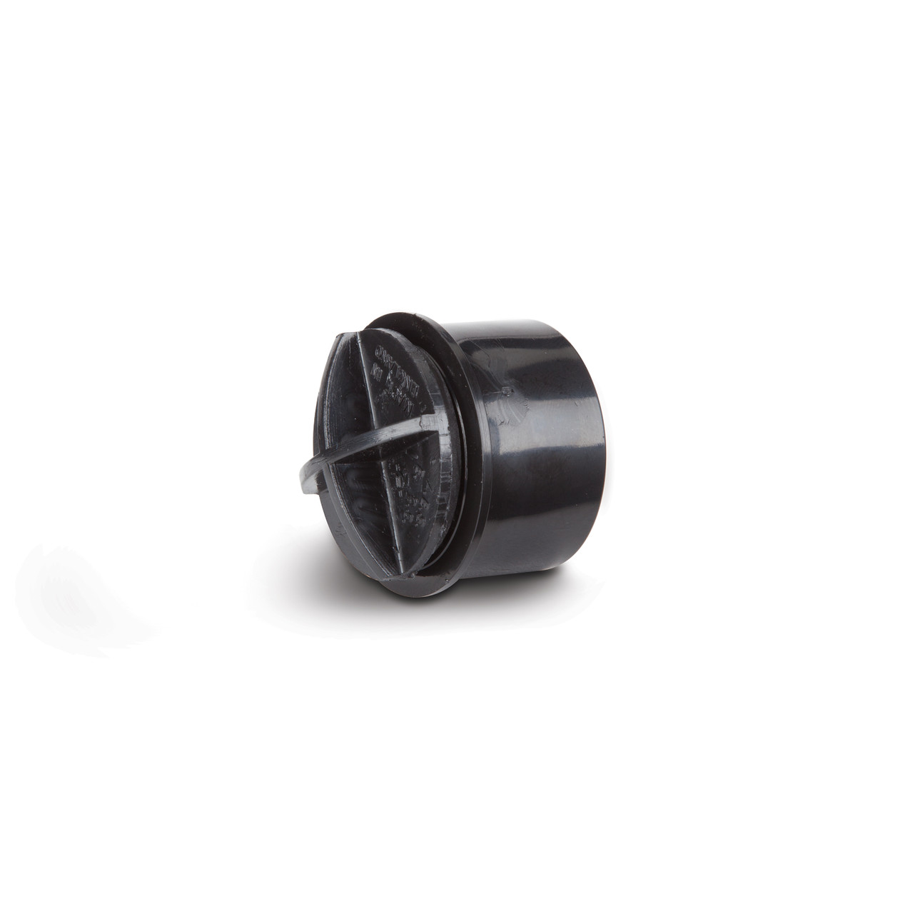 Photograph of Polypipe Solvent Weld Waste 50mm Black Screwed Access Plug