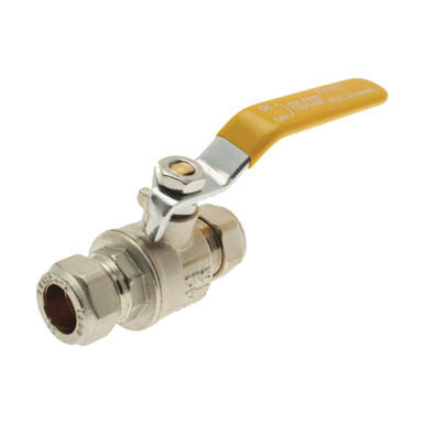 Further photograph of 28mm Lever Handle Ball Valve PN25 DZR EN331 Approved Gas Only