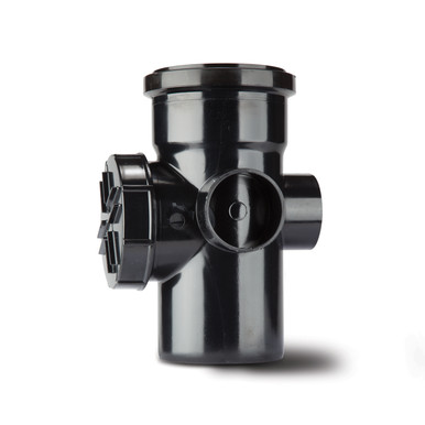 Polypipe Soil & Vent 110mm Black Access Pipe product image