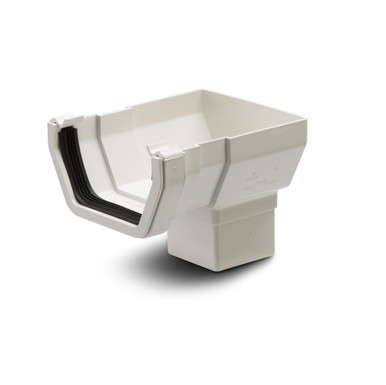 Further photograph of Polypipe Square 112mm White Short Stop End