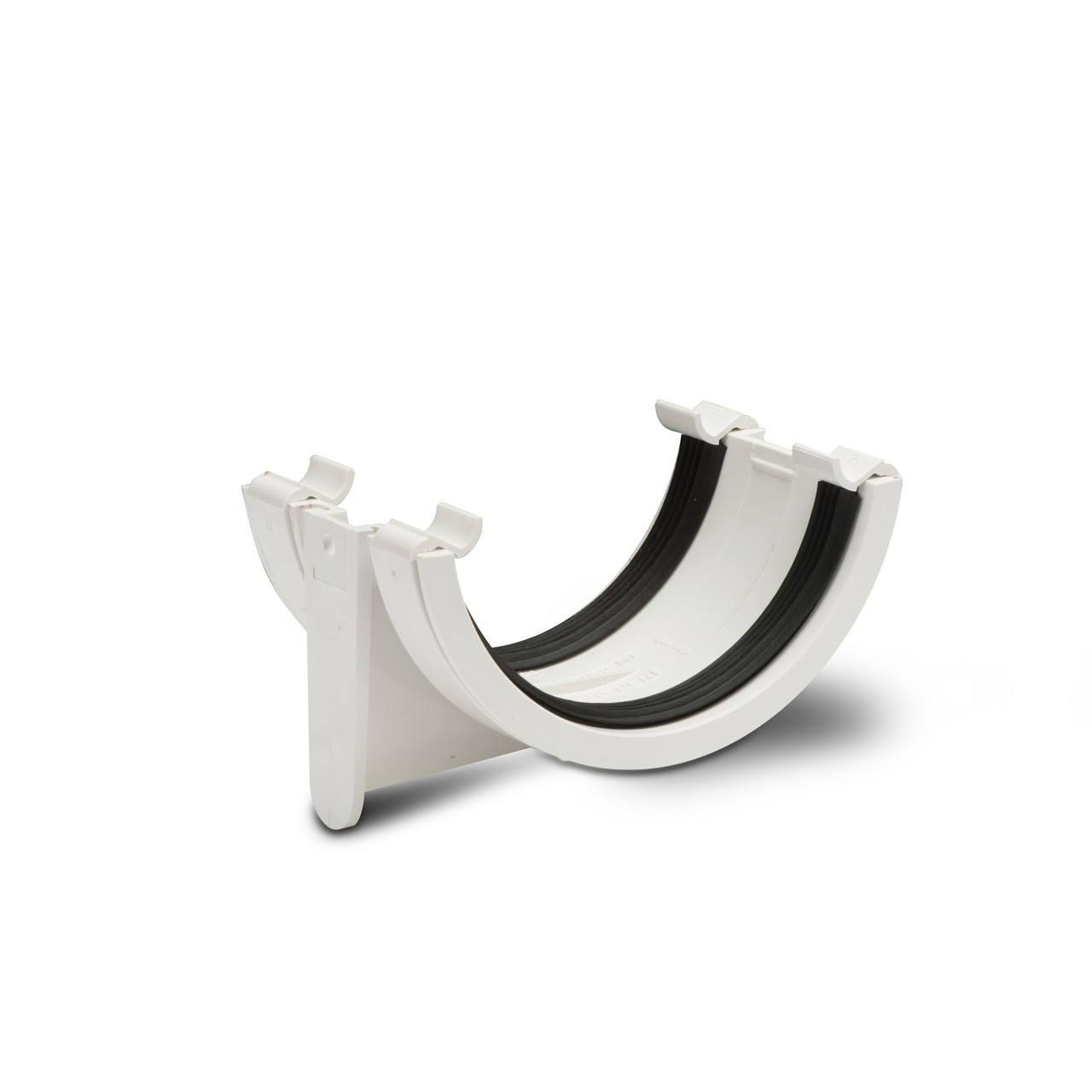 Photograph of Polypipe Half Round 112mm White Gutter Union Bracket