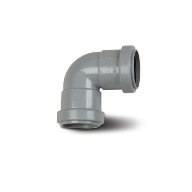 Polypipe Push Fit Waste 32mm Grey Knuckle Elbow 90Deg product image