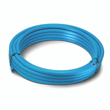 Blue Polyethylene MDPE BS6572 U/G Pipe 25mmx25m Coil