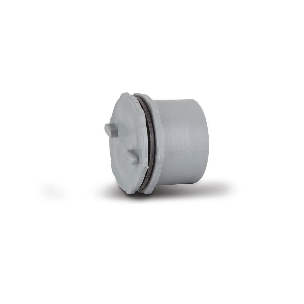 Photograph of Polypipe Push Fit Waste 32mm Grey Access Plug