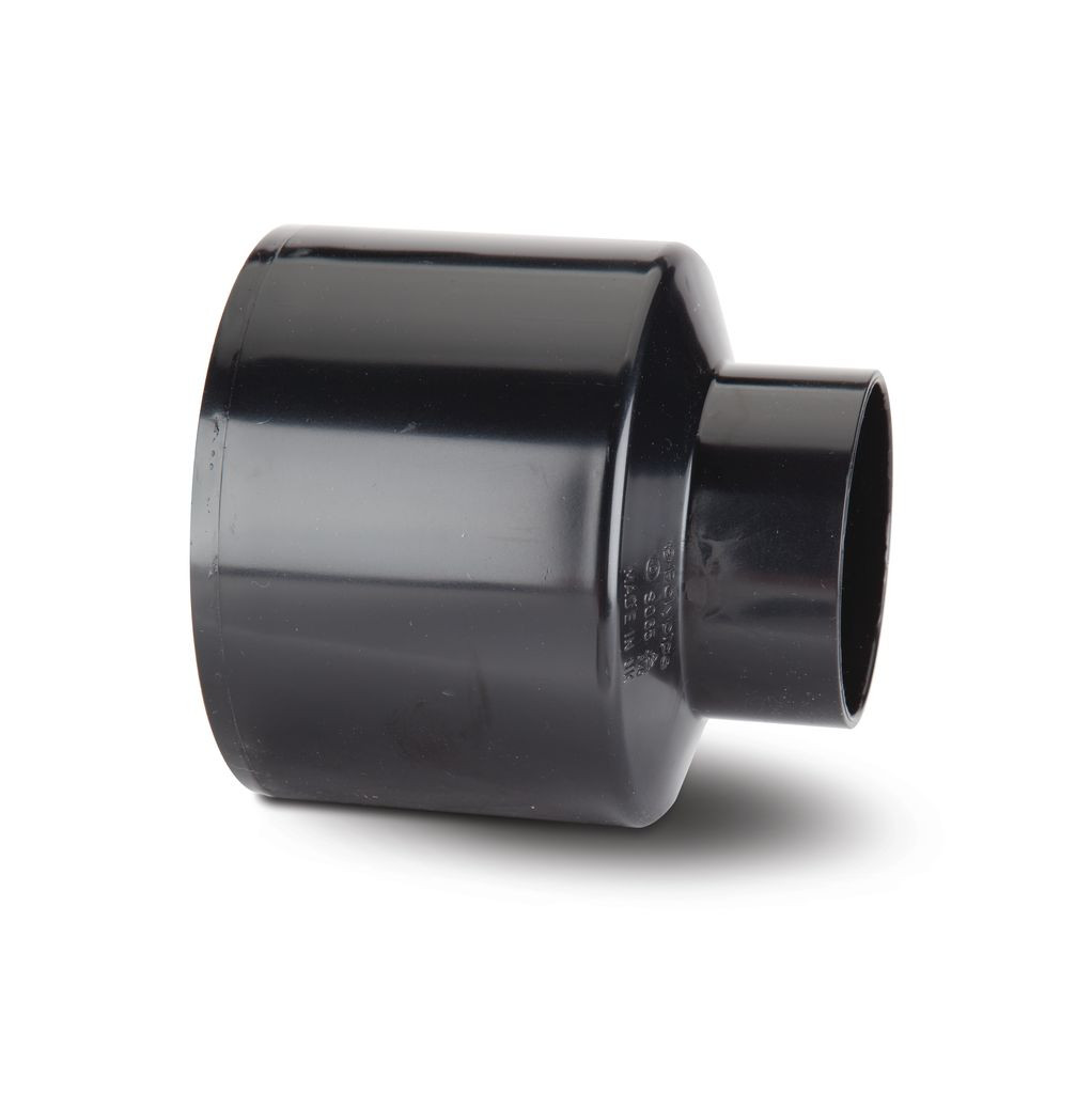 Photograph of Polypipe Soil & Vent 110mm Black Socket Reducer Waste