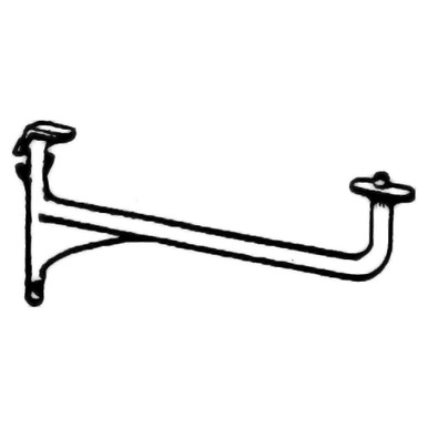 Further photograph of Dudley 12" Cast Iron Towel Rail Brackets White Nylon Coated (Pair)