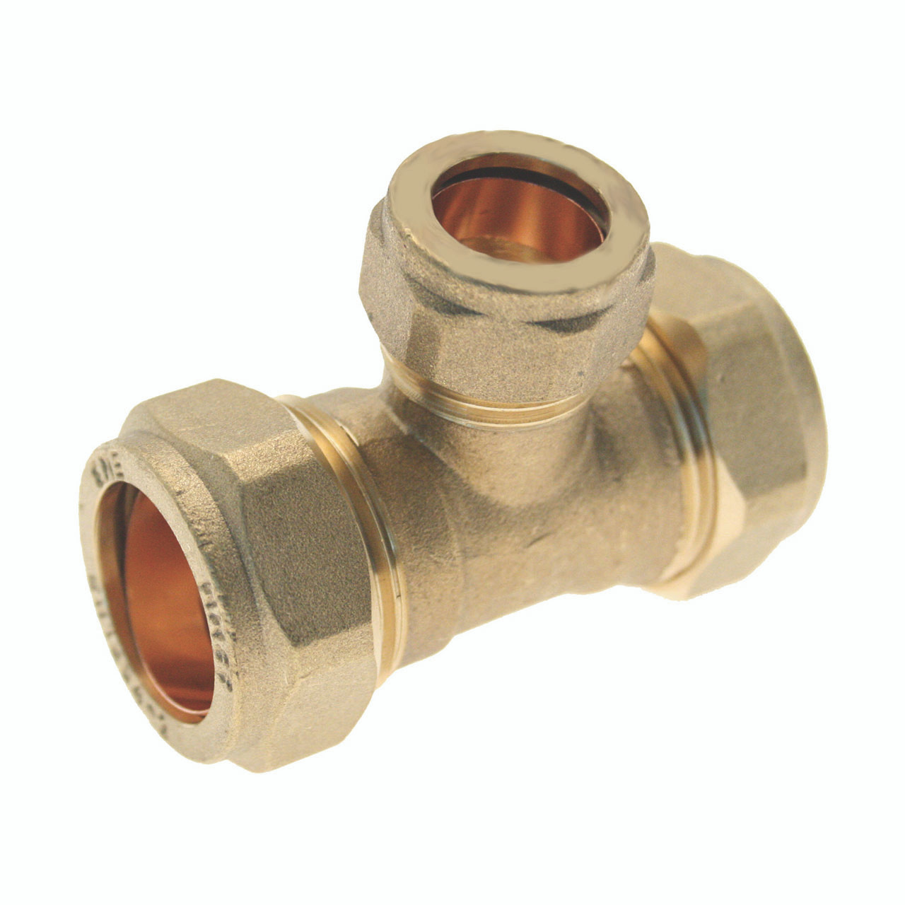Photograph of Compression Fitting Reducing Tee 22mm x 22mm x 15mm