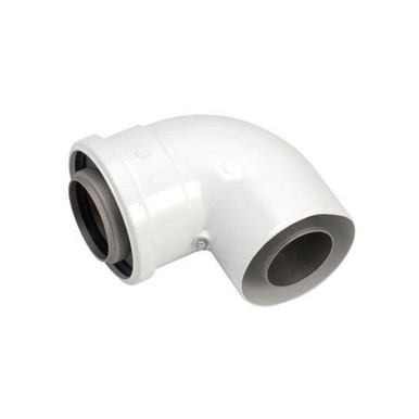 Worcester Bosch 90 Degree Elbow, White, for Condensing Boiler, 2 Year Warranty, 100mm product image