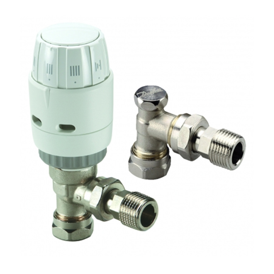 Photograph of Danfoss 15mm RAS-C2 Thermostatic Radiator Valve & RLV-D Pack