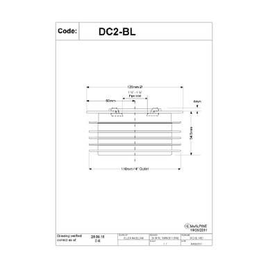 Further photograph of McAlpine DC2-BL 110mm x 1?" & 1?" Connector