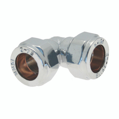 Further photograph of Compression Fitting Elbow 15mm Chrome