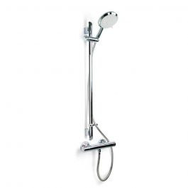 Photograph of Cool Single Outlet Bar Shower with Slide Rail Kit and Fast Fix Brackets Chrome