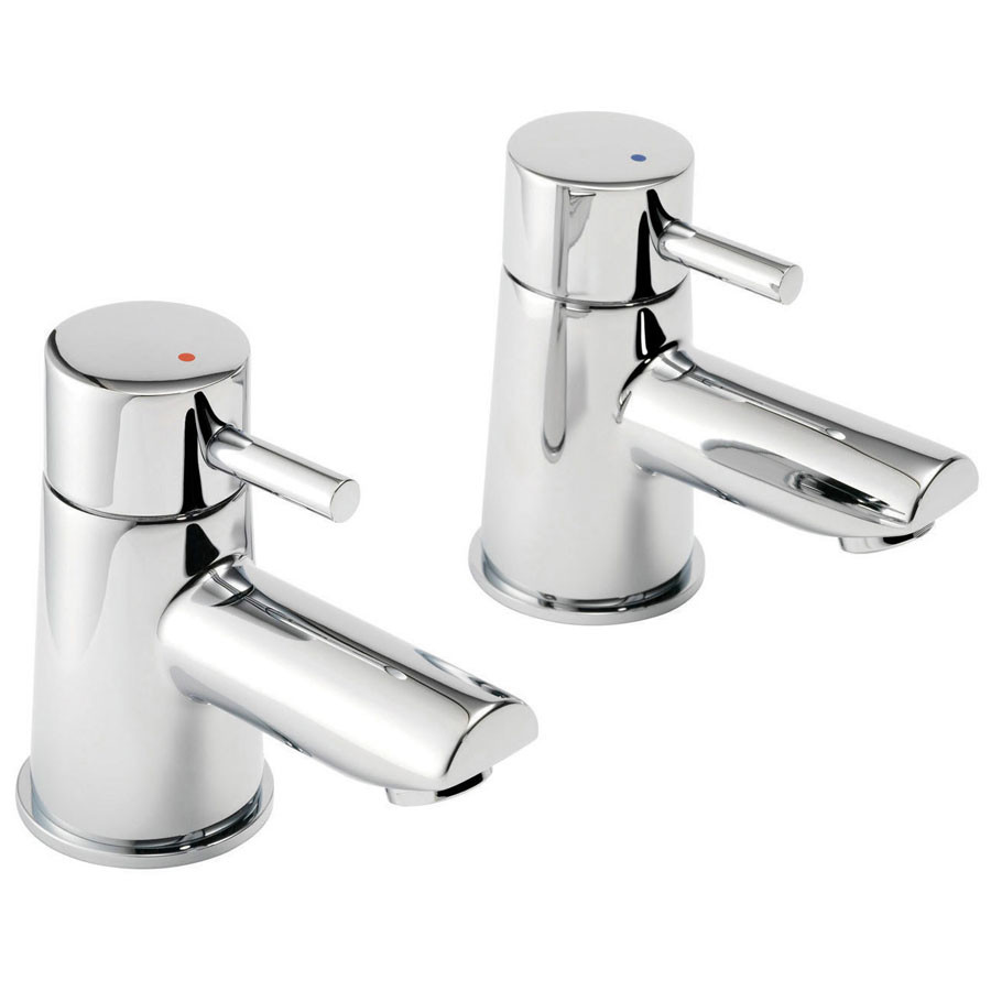 Photograph of KI Basin Pillar Taps (Pair)