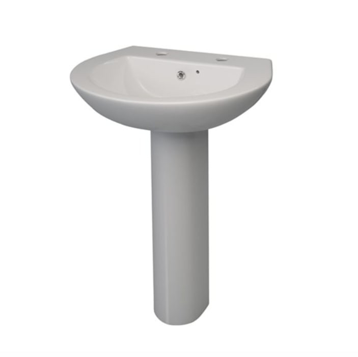 Photograph of Trade Combination 550mm (2 Taphole) Basin and Pedestal