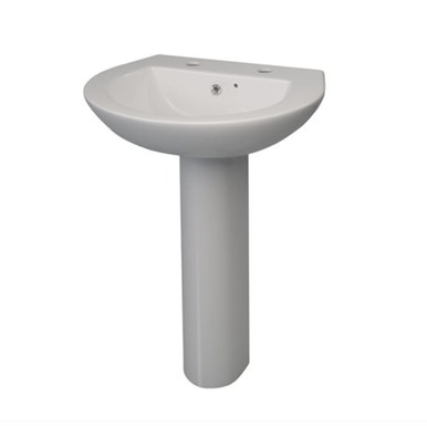 Trade Combination 550mm (2 Taphole) Basin and Pedestal