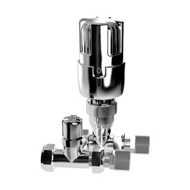 URVA1C Straight Manual Radiator Valve Chrome