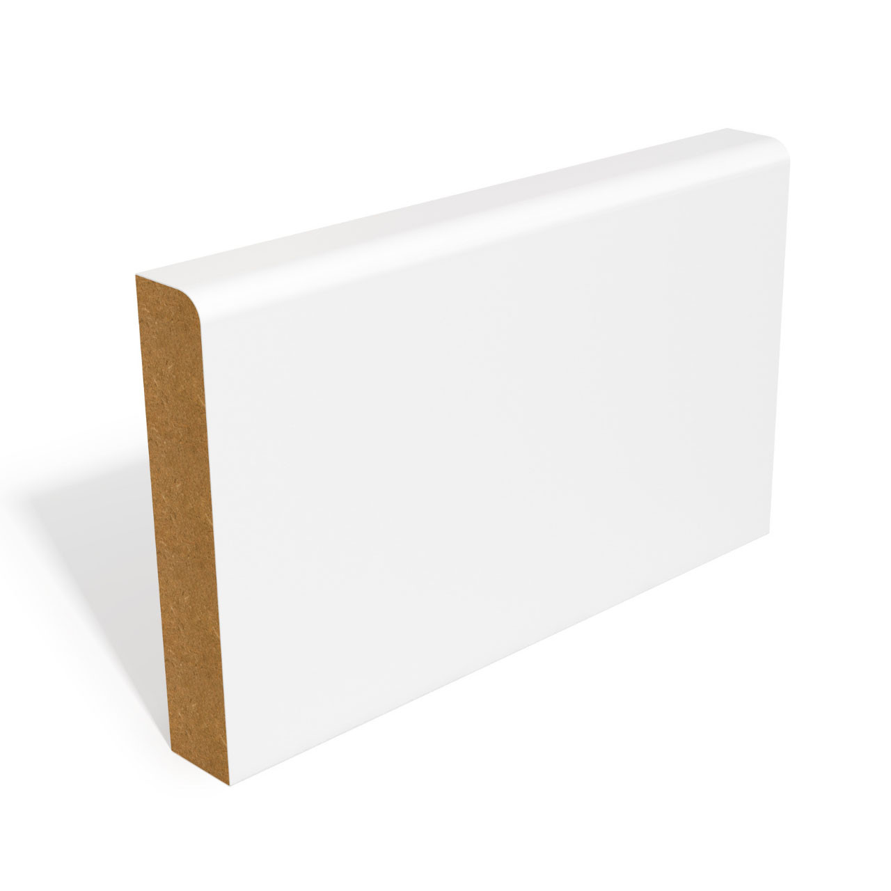 Photograph of Pencil Round MDF Skirting Primed 15 x 94 x 4200mm