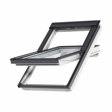Further photograph of VELUX 780mm x 1180mm White Poly Finish Centre Pivot Roof Window --70 Pane GGU MK06 0070